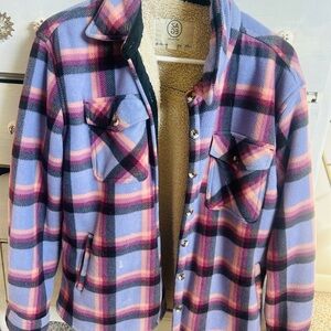 Plaid Women's Jacket in Purple and Pink